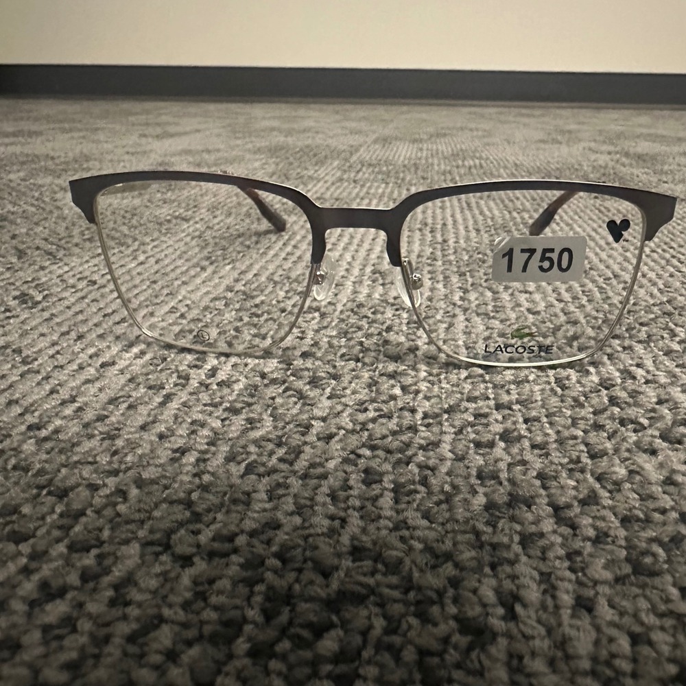 Lacoste L2295 033 Rectangular Eyeglasses Frames Ruthenium Tortoise 53-18-145 - Picture 2 of 8
